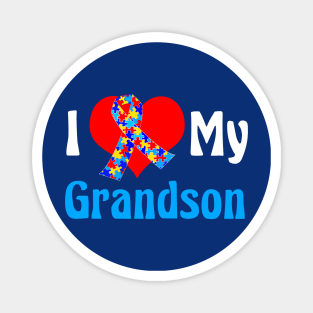 I Love My Grandson Magnet